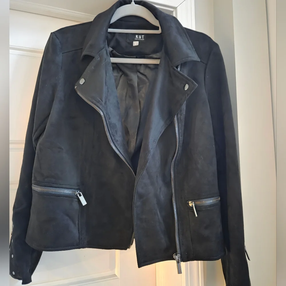 Kut from the Kloth Black Faux Suede Jacket - Picture 2 of 11